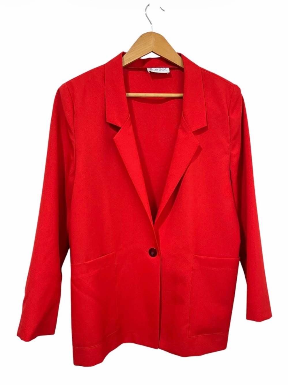 Fairest Red Single-Button Women's Blazer Jacket / Made in Canada 🇨🇦